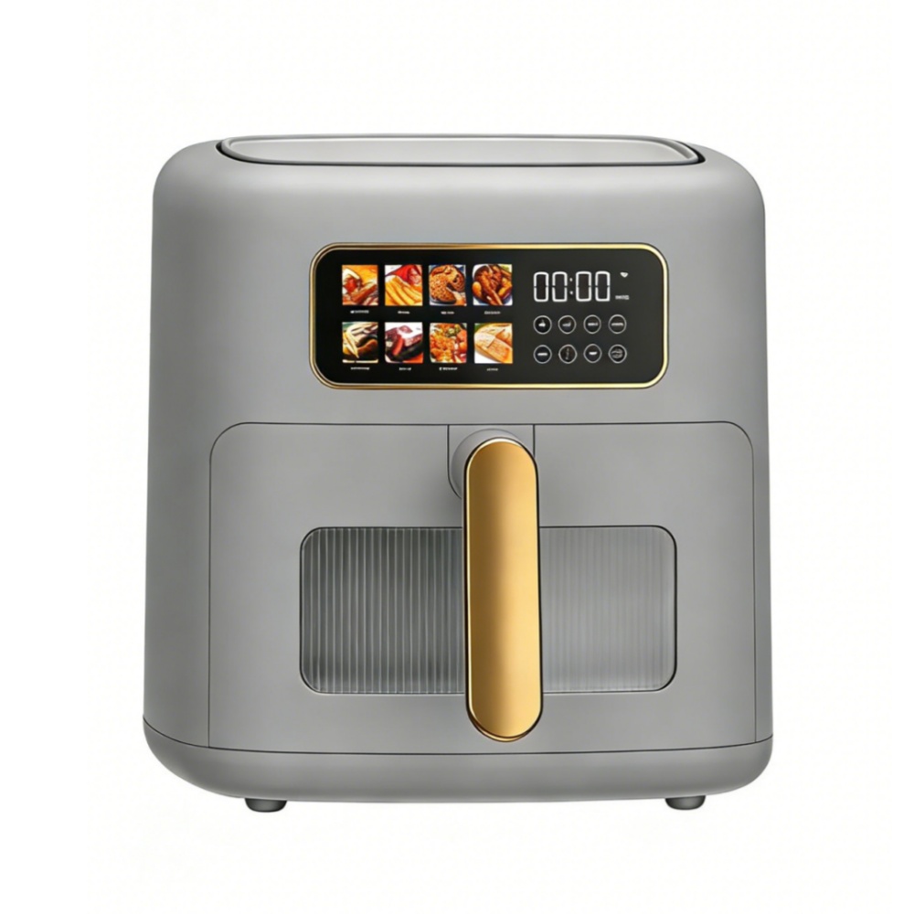 Digital Air Fryer | Bake, Grill & Roast | Up to 80% Less Oil Usage | 10 Preset Menu | Digital Display & Touch Control Panel | Glass Window with in built Light | Auto Cut-Off Silver